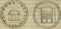 An illustration from Numismata ærea imperatorum, augustarum, et cæsarum, in coloniis, municilpiis, et urbibus jure latio donatis, ex omni modulo percussa (1695)