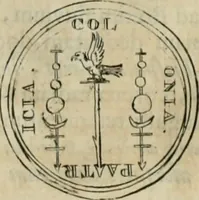 An illustration from Numismata ærea imperatorum, augustarum, et cæsarum, in coloniis, municilpiis, et urbibus jure latio donatis, ex omni modulo percussa (1695)