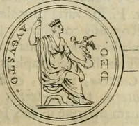 An illustration from Numismata ærea imperatorum, augustarum, et cæsarum, in coloniis, municilpiis, et urbibus jure latio donatis, ex omni modulo percussa (1695)