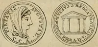 An illustration from Numismata ærea imperatorum, augustarum, et cæsarum, in coloniis, municilpiis, et urbibus jure latio donatis, ex omni modulo percussa (1695)