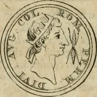 An illustration from Numismata ærea imperatorum, augustarum, et cæsarum, in coloniis, municilpiis, et urbibus jure latio donatis, ex omni modulo percussa (1695)