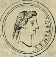 An illustration from Numismata ærea imperatorum, augustarum, et cæsarum, in coloniis, municilpiis, et urbibus jure latio donatis, ex omni modulo percussa (1695)