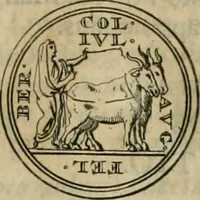 An illustration from Numismata ærea imperatorum, augustarum, et cæsarum, in coloniis, municilpiis, et urbibus jure latio donatis, ex omni modulo percussa (1695)