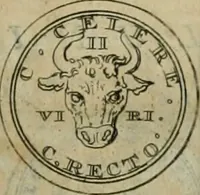 An illustration from Numismata ærea imperatorum, augustarum, et cæsarum, in coloniis, municilpiis, et urbibus jure latio donatis, ex omni modulo percussa (1695)