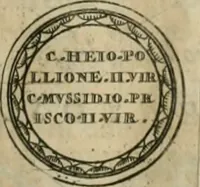 An illustration from Numismata ærea imperatorum, augustarum, et cæsarum, in coloniis, municilpiis, et urbibus jure latio donatis, ex omni modulo percussa (1695)