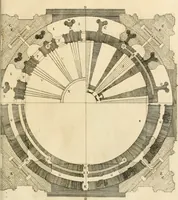 An illustration from Numismata summorum pontificum Templi Vaticani fabricam indicantia, chronologica ejusdem fabricae narratione ac multiplici eruditione explicata. Atque uberiori numismatum omnium pontificiorum lucubrationi veluti prodromus praemissa (1700)