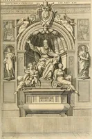 An illustration from Numismata summorum pontificum Templi Vaticani fabricam indicantia, chronologica ejusdem fabricae narratione ac multiplici eruditione explicata. Atque uberiori numismatum omnium pontificiorum lucubrationi veluti prodromus praemissa (1700)