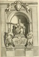An illustration from Numismata summorum pontificum Templi Vaticani fabricam indicantia, chronologica ejusdem fabricae narratione ac multiplici eruditione explicata. Atque uberiori numismatum omnium pontificiorum lucubrationi veluti prodromus praemissa (1700)