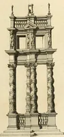 An illustration from Numismata summorum pontificum Templi Vaticani fabricam indicantia, chronologica ejusdem fabricae narratione ac multiplici eruditione explicata. Atque uberiori numismatum omnium pontificiorum lucubrationi veluti prodromus praemissa (1700)