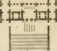 An illustration from Numismata summorum pontificum Templi Vaticani fabricam indicantia, chronologica ejusdem fabricae narratione ac multiplici eruditione explicata. Atque uberiori numismatum omnium pontificiorum lucubrationi veluti prodromus praemissa (1700)