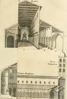 An illustration from Numismata summorum pontificum Templi Vaticani fabricam indicantia, chronologica ejusdem fabricae narratione ac multiplici eruditione explicata. Atque uberiori numismatum omnium pontificiorum lucubrationi veluti prodromus praemissa (1700)