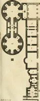 An illustration from Numismata summorum pontificum Templi Vaticani fabricam indicantia, chronologica ejusdem fabricae narratione ac multiplici eruditione explicata. Atque uberiori numismatum omnium pontificiorum lucubrationi veluti prodromus praemissa (1700)
