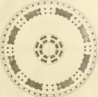 An illustration from Numismata summorum pontificum Templi Vaticani fabricam indicantia, chronologica ejusdem fabricae narratione ac multiplici eruditione explicata. Atque uberiori numismatum omnium pontificiorum lucubrationi veluti prodromus praemissa (1700)