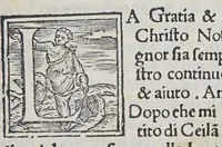 An illustration from Nuoui auisi delle Indie di Portugallo riceuuti questo anno del .1553. : doue si tratta della co[n]uersione di molte persone principali, & tra li altri d'un re signore de 11000. isole, con vna discrittione delli costume de i Giaponesi nostri antipodi & come loro riceuono la nostra santa fede (1553)