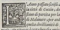 An illustration from Nuoui auisi dell'Indie di Portogallo, riceuuti dalli reuerendi padri della Compagnia di Giesu, (1559)