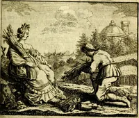 An illustration from Nuttelyck huys-boeck ... Benevens alle de overgebleven gedichten ... de lof-en rouw-gedichten en graft-schriften (1769)