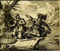 An illustration from Nuttelyck huys-boeck ... Benevens alle de overgebleven gedichten ... de lof-en rouw-gedichten en graft-schriften (1769)