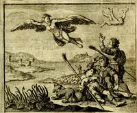 An illustration from Nuttelyck huys-boeck ... Benevens alle de overgebleven gedichten ... de lof-en rouw-gedichten en graft-schriften (1769)