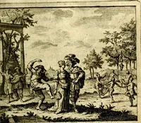 An illustration from Nuttelyck huys-boeck ... Benevens alle de overgebleven gedichten ... de lof-en rouw-gedichten en graft-schriften (1769)