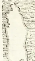 An illustration from Nvova inventione di fabricar fortezze, : di varie forme, in qvalvnqve sito di piano, di monte, in acqua, con diuersi disegni, et vn trattato del modo, che si hà da osseruare in esse, con le sve misvre, et ordine di levar le piante, tanto in fortezze reali, quanto non reali. (1598)