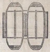 An illustration from Nvova inventione di fabricar fortezze, : di varie forme, in qvalvnqve sito di piano, di monte, in acqua, con diuersi disegni, et vn trattato del modo, che si hà da osseruare in esse, con le sve misvre, et ordine di levar le piante, tanto in fortezze reali, quanto non reali. (1598)