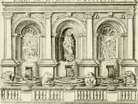 An illustration from Nvova racolta di fontane che si vedano nel alma citta di Roma, Tivoli e Frascati (1678)