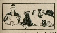 An illustration from Oaks Latest Tricks, Catalogue No. 21, Puzzles, Novelties, Sensational Escapes, And Illusions (1913)