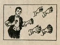 An illustration from Oaks Latest Tricks, Catalogue No. 21, Puzzles, Novelties, Sensational Escapes, And Illusions (1913)