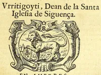 Picture 5 of 9 from Obras de Lorenzo Gracian, divididas en dos tomos, en el primero contiene El criticòn, tratando en la primera parte de la niñez, y juuentud: en la segunda de la varonil edad: y en la tercera de la vejez. El discreto. El politico Fernando el Catholico. El heroe. En el segvndo, La agudeza y arte de ingenio. Oraculo manual y arte de prudencia. En el fin añadimos El comulgatorio de varias meditaciones de la sagrada comunion (1669), leaf 281