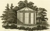 An illustration from Observations on the theory and practice of landscape gardening : including some remarks on Grecian and Gothic architecture, collected from various manuscripts, in the possession of the different noblemen and gentlemen, for whose use they were originally written : the whole tending to establish fixed principles in the respective arts (1805)