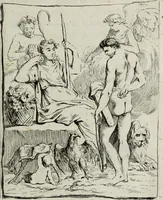 An illustration from Observations sur les antiquités de la ville d'Herculanum : avec quelques réflexions sur la peinture & la sculpture des anciens & une courte description de quelques antiquités des environs de Naples (1754)