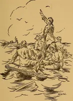 An illustration from The ocean wireless boys on the Atlantic (1914)