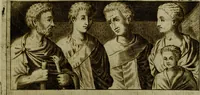 An illustration from Octauij Ferrarij Analecta de re vestiaria, siue, Exercitationes ad Alberti Rubenij Commentarium de re vestiaria, & lato clauo : accessit Dissertatio de veterum lucernis sepulchralibus (1670)