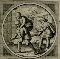 An illustration from Octoginta emblemata moralia nova : e sacris literis petita, formandis ad veram pietatem accommodata, & elegantibus picturis aeri incisis repraesentata (1630)