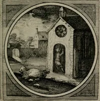 Picture 57 of 76 from Octoginta emblemata moralia nova : e sacris literis petita, formandis ad veram pietatem accommodata, & elegantibus picturis aeri incisis repraesentata (1630), leaf 252