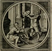 An illustration from Octoginta emblemata moralia nova : e sacris literis petita, formandis ad veram pietatem accommodata, & elegantibus picturis aeri incisis repraesentata (1630)