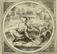 An illustration from Octoginta emblemata moralia nova, e sacris literis petita, formandis ad veram pietatem accommodata, & elegantibus picturis aeri incisis repraesentata (1630)