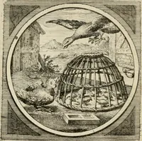 An illustration from Octoginta emblemata moralia nova, e sacris literis petita, formandis ad veram pietatem accommodata, & elegantibus picturis aeri incisis repraesentata (1630)