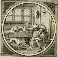 An illustration from Octoginta emblemata moralia nova, e sacris literis petita, formandis ad veram pietatem accommodata, & elegantibus picturis aeri incisis repraesentata (1630)