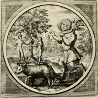 An illustration from Octoginta emblemata moralia nova, e sacris literis petita, formandis ad veram pietatem accommodata, & elegantibus picturis aeri incisis repraesentata (1630)