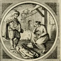 An illustration from Octoginta emblemata moralia nova, e sacris literis petita, formandis ad veram pietatem accommodata, & elegantibus picturis aeri incisis repraesentata (1630)