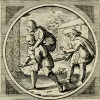 An illustration from Octoginta emblemata moralia nova, e sacris literis petita, formandis ad veram pietatem accommodata, & elegantibus picturis aeri incisis repraesentata (1630)