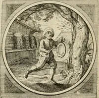 An illustration from Octoginta emblemata moralia nova, e sacris literis petita, formandis ad veram pietatem accommodata, & elegantibus picturis aeri incisis repraesentata (1630)