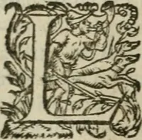 An illustration from Oeuures morales et diuersifiees en histoires, pleines de beaux exemples, enrichies d'enseignemens vertueux, & embellies de plusieurs sentences & discours. Lé tout tiré des plus signalez & remarquables autheurs grecs, latins & françois, qui ont escrit de tout temps, pour l'enseignement de toutes personnes, qui aspirent à vertu & philosphie chrestienne. Reueues, corrigées & augmentées de plus des deux tiers, outre la precedente impression (1584)