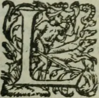 An illustration from Oeuures morales et diuersifiees en histoires, pleines de beaux exemples, enrichies d'enseignemens vertueux, & embellies de plusieurs sentences & discours. Lé tout tiré des plus signalez & remarquables autheurs grecs, latins & françois, qui ont escrit de tout temps, pour l'enseignement de toutes personnes, qui aspirent à vertu & philosphie chrestienne. Reueues, corrigées & augmentées de plus des deux tiers, outre la precedente impression (1584)
