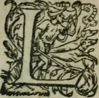 An illustration from Oeuures morales et diuersifiees en histoires, pleines de beaux exemples, enrichies d'enseignemens vertueux, & embellies de plusieurs sentences & discours. Lé tout tiré des plus signalez & remarquables autheurs grecs, latins & françois, qui ont escrit de tout temps, pour l'enseignement de toutes personnes, qui aspirent à vertu & philosphie chrestienne. Reueues, corrigées & augmentées de plus des deux tiers, outre la precedente impression (1584)