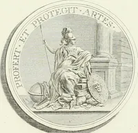 An illustration from Oeuvre du chevalier Hedlinger, ou, Recueil des medailles de ce celebre artiste, gravées en taille douce, accompagnées d'une explication historique et critique, et précédées de la vie de l'auteur (1778)