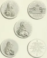 An illustration from Oeuvre du chevalier Hedlinger, ou, Recueil des medailles de ce celebre artiste, gravées en taille douce, accompagnées d'une explication historique et critique, et précédées de la vie de l'auteur (1778)