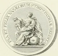 An illustration from Oeuvre du chevalier Hedlinger, ou, Recueil des medailles de ce celebre artiste, gravées en taille douce, accompagnées d'une explication historique et critique, et précédées de la vie de l'auteur (1778)