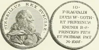 Picture 81 of 191 from Oeuvre du chevalier Hedlinger, ou, Recueil des medailles de ce celebre artiste, gravées en taille douce, accompagnées d'une explication historique et critique, et précédées de la vie de l'auteur (1778), leaf 92